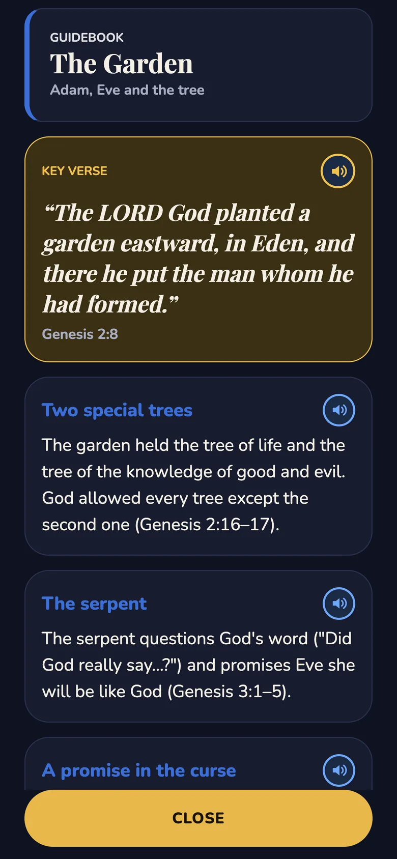 The guidebook for the unit The Garden